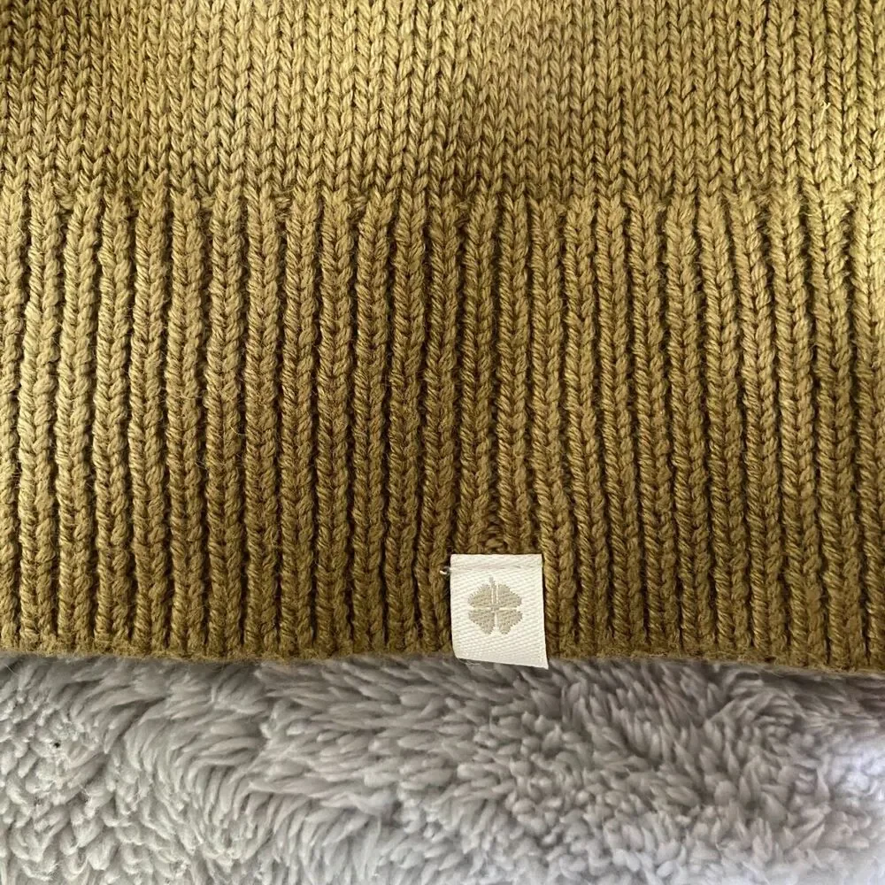 NWT Lucky Brand Women's Sweater  Dye Tye Olive Green Long Sleeve LinenBlend Sz M